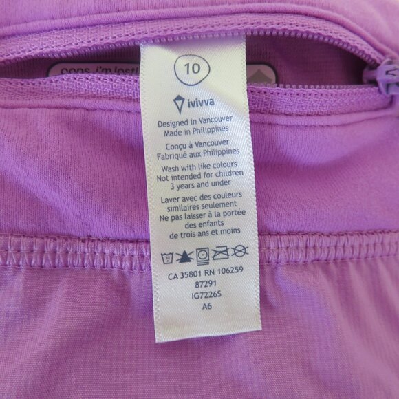 ivivva shorts size kids 10 color purple - Picture 5 of 5